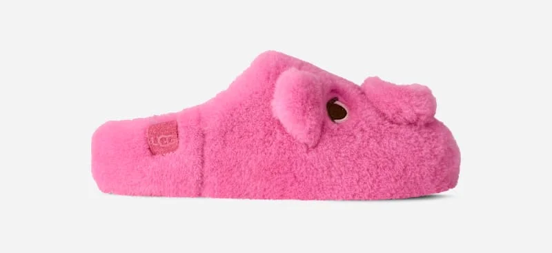 ® Women's Elea Pooch Slip-On Sheepskin Slippers in Pink Laquer - 1