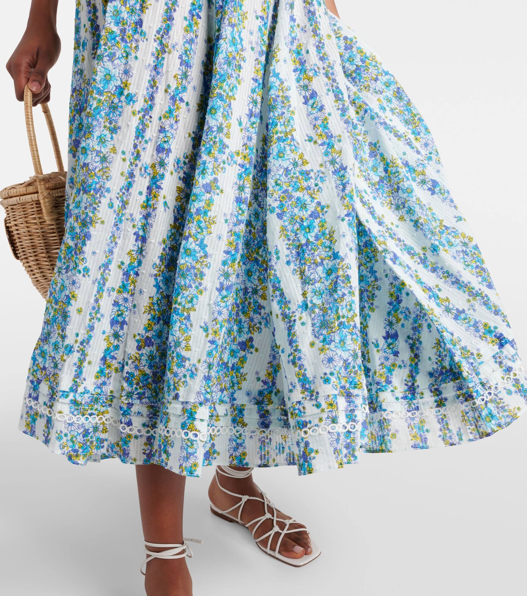 Beth floral halterneck cotton midi dress - 5