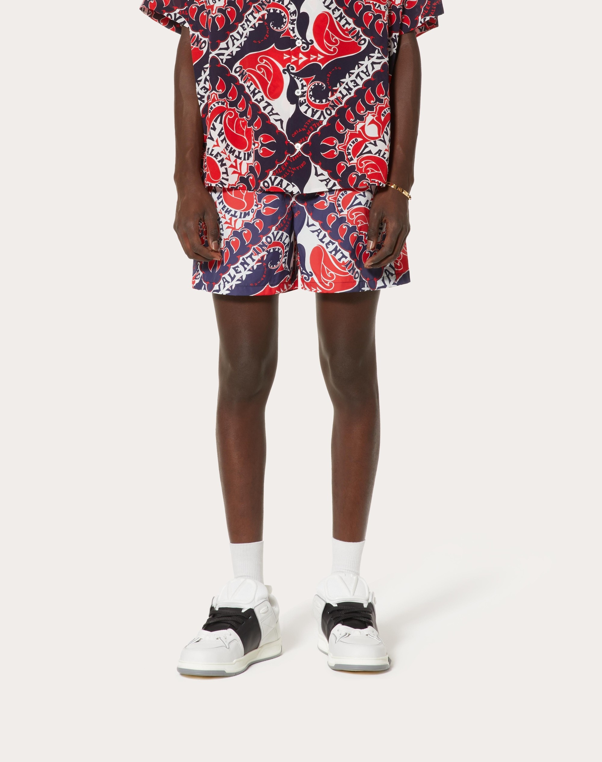 ARCHIVE MANIFESTO BANDANA PRINT NYLON SWIMSUIT - 3