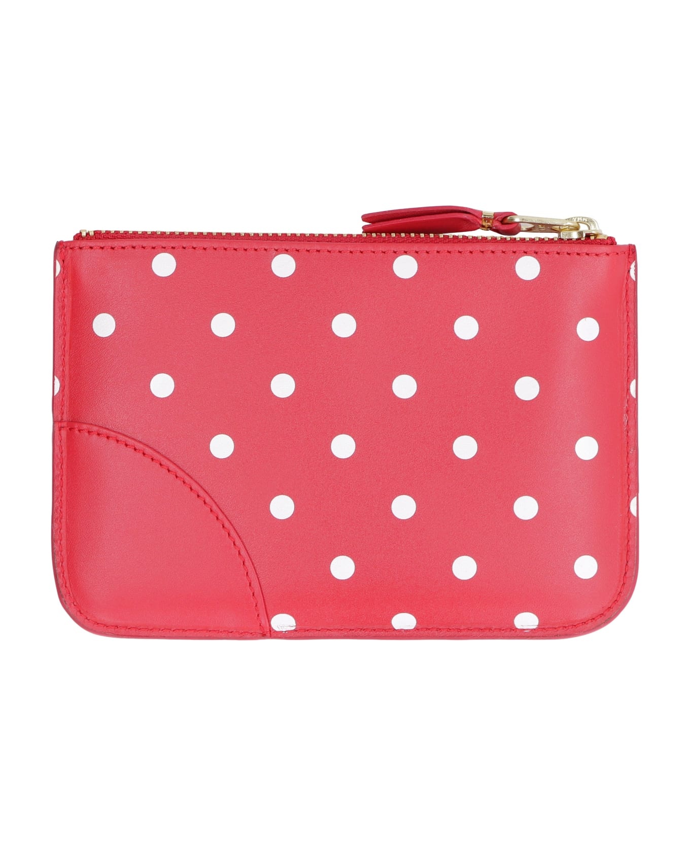 Logo Detail Flat Leather Pouch - 3