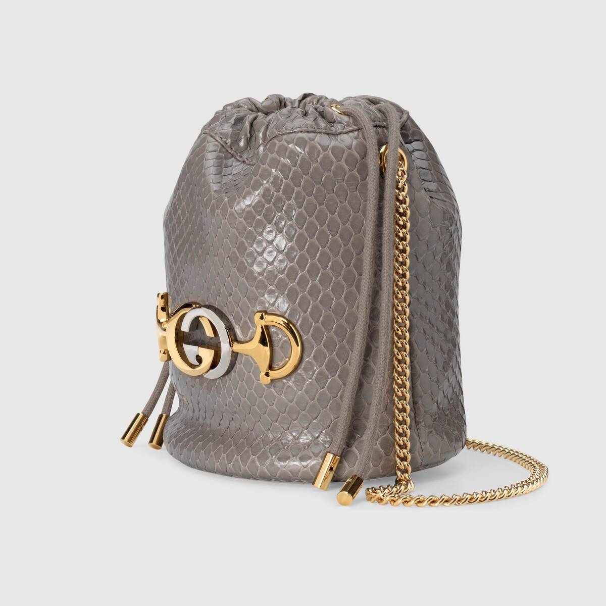 Gucci Zumi python mini bucket bag - 2