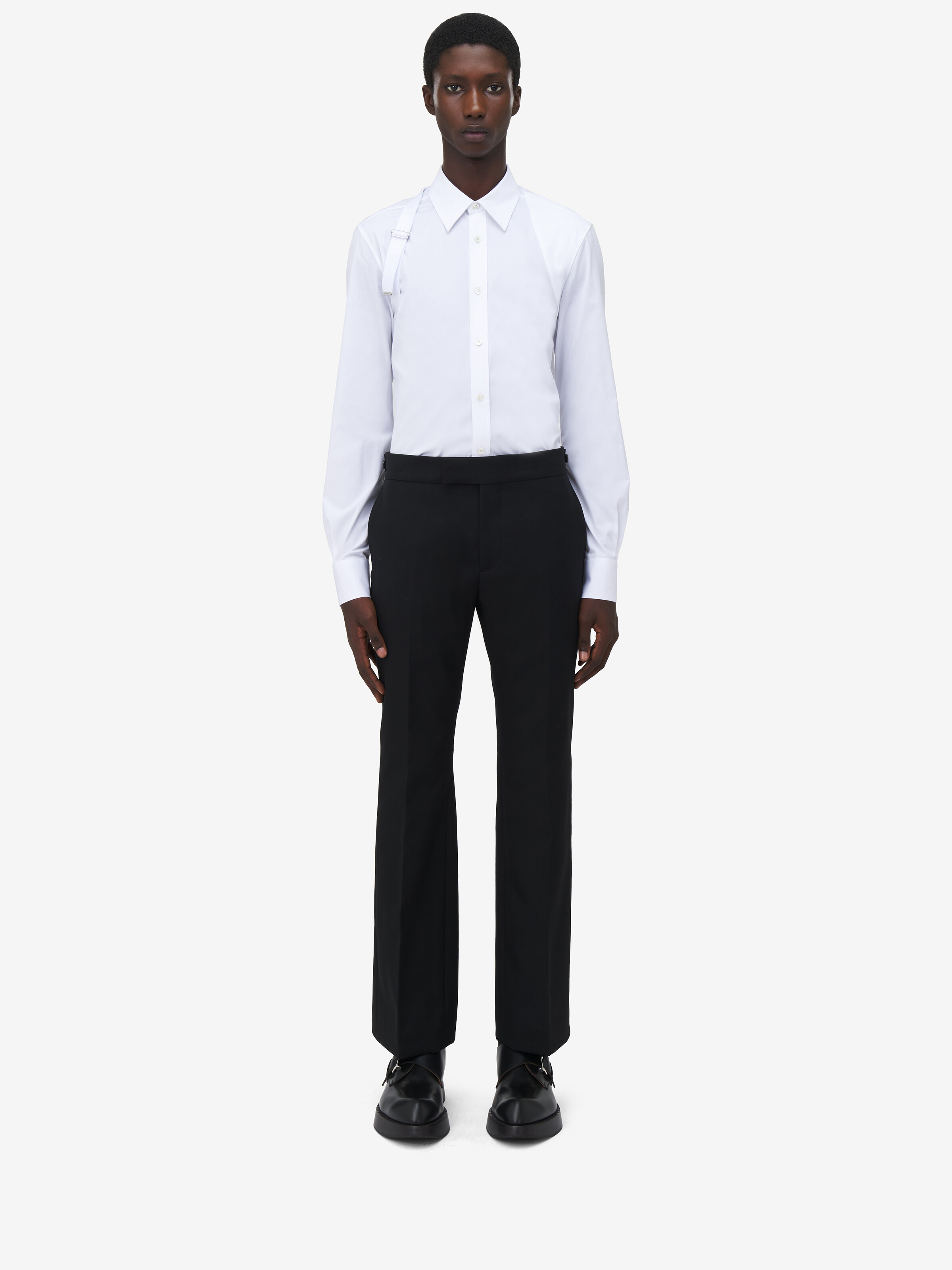 Low-Waisted Kickback Trousers - 3