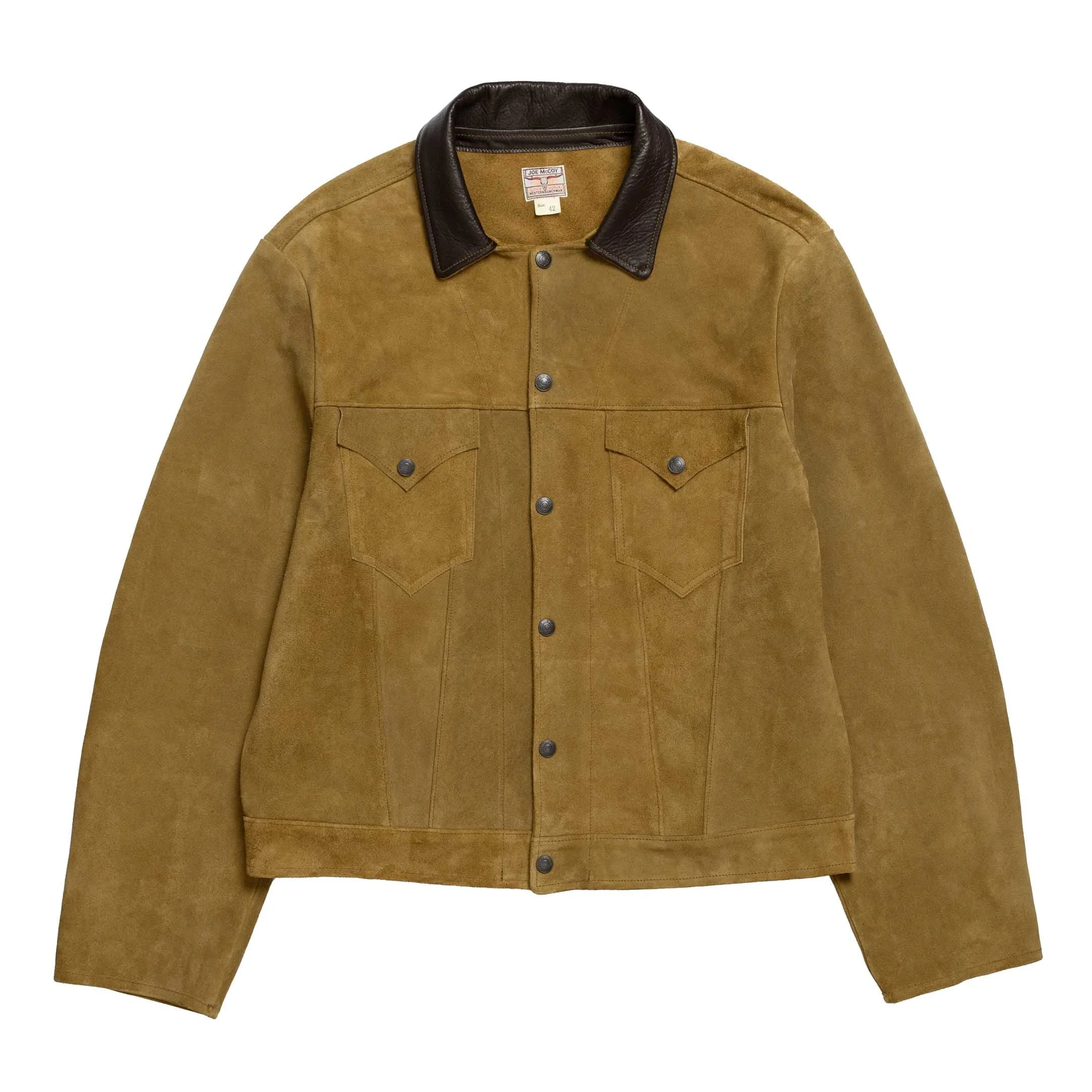 The Real McCoy's Rough Out Leather Western Jacket Brown - 1