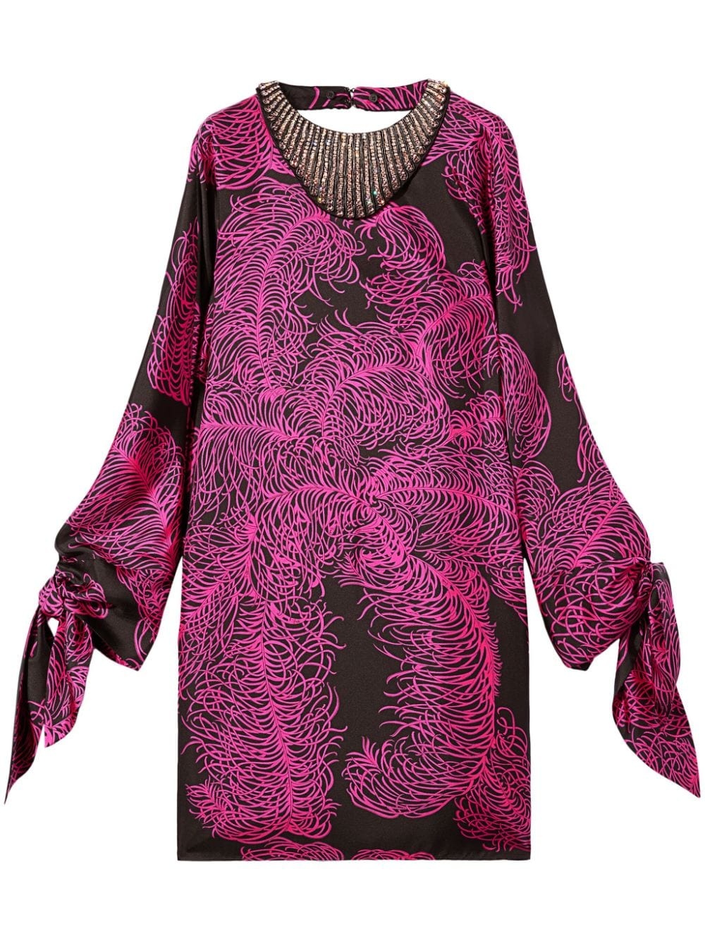 Struzzo-print silk kaftan - 1