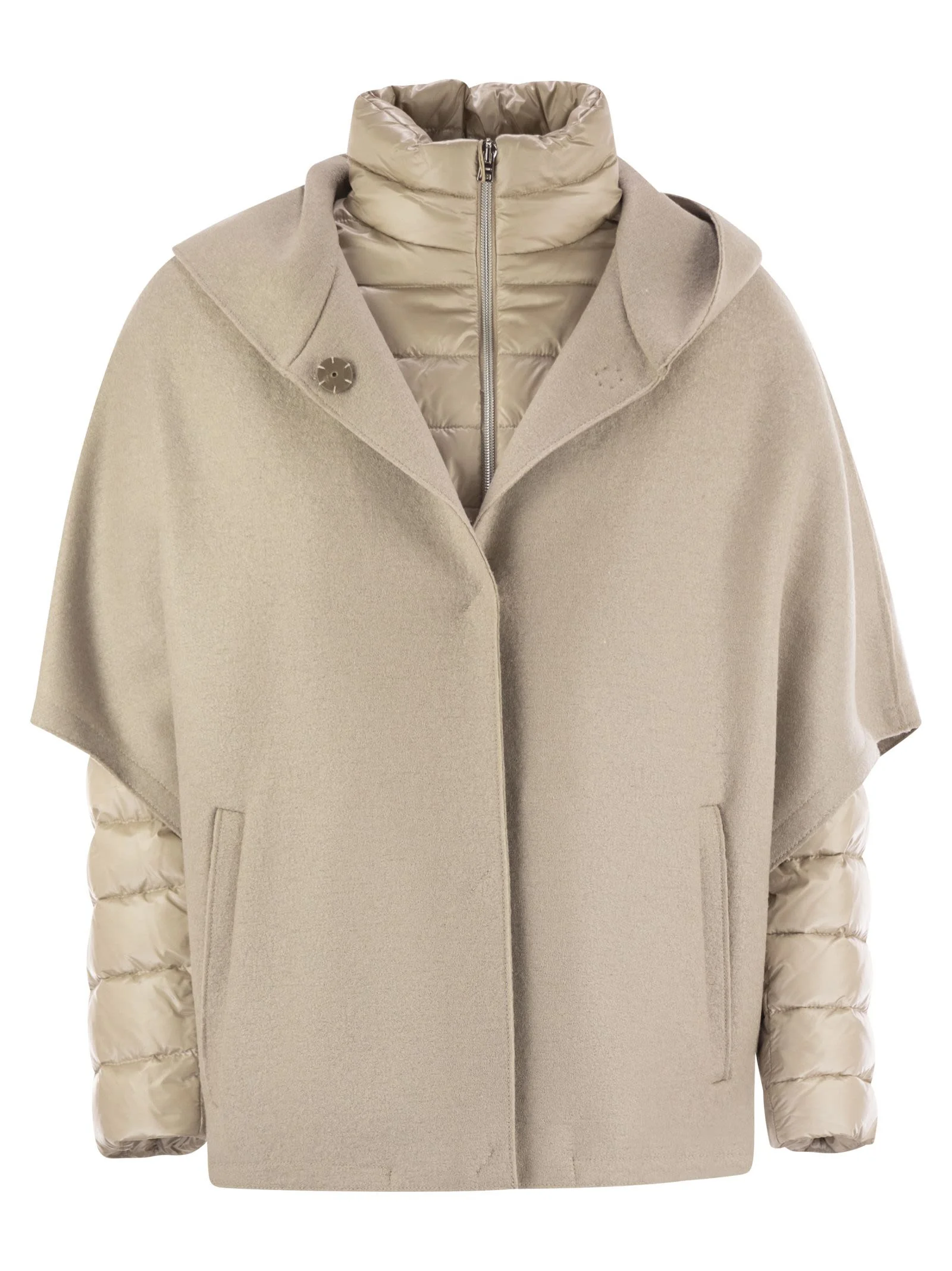 Herno Women Resort Hood In Ultralight Wool And Nylon - 1