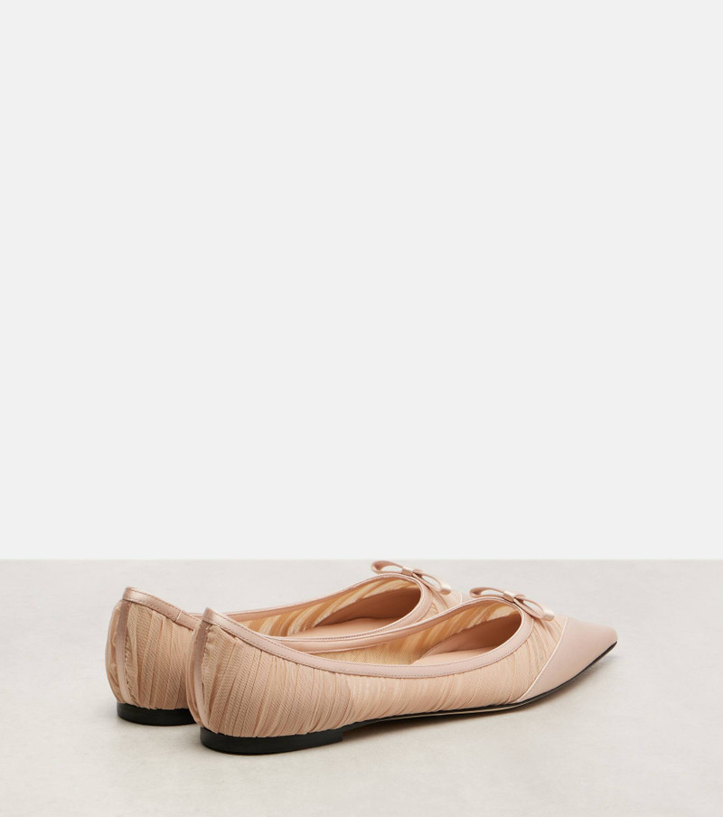 Love mesh and satin ballet flats 2