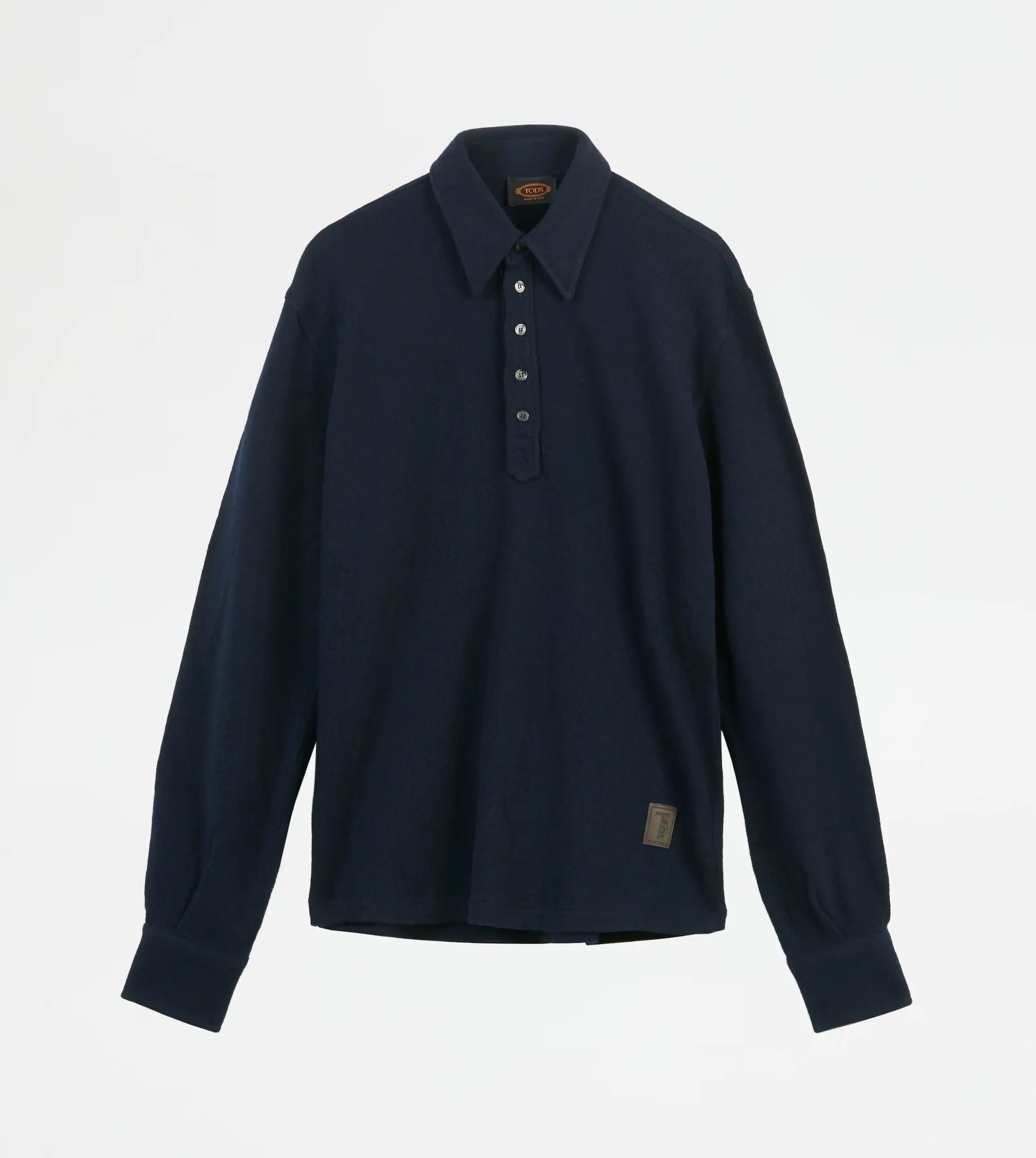 SHIRT IN MIXED WOOL - BLUE - 1