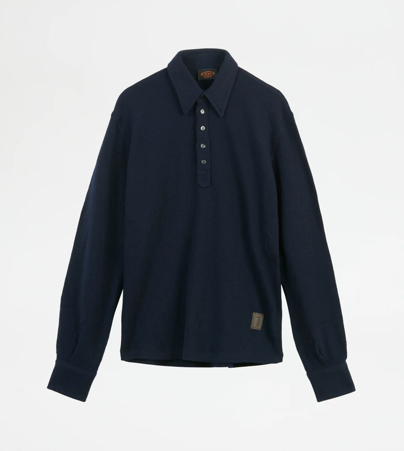SHIRT IN MIXED WOOL - BLUE 1