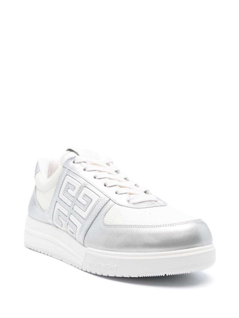 4G-embellished leather sneakers - 2