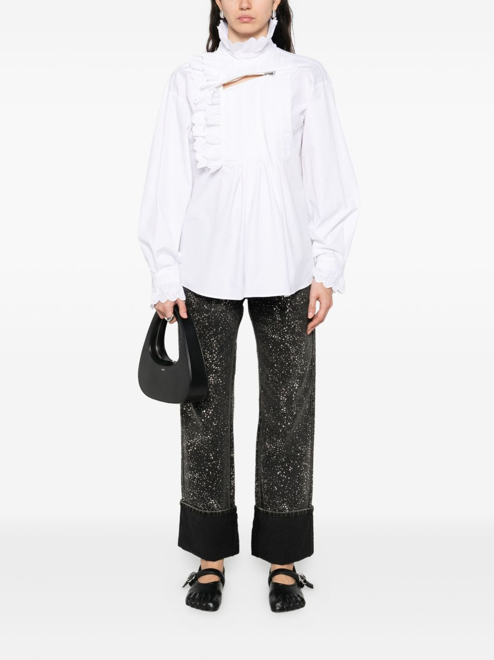 ruffled pleated shirt - 2