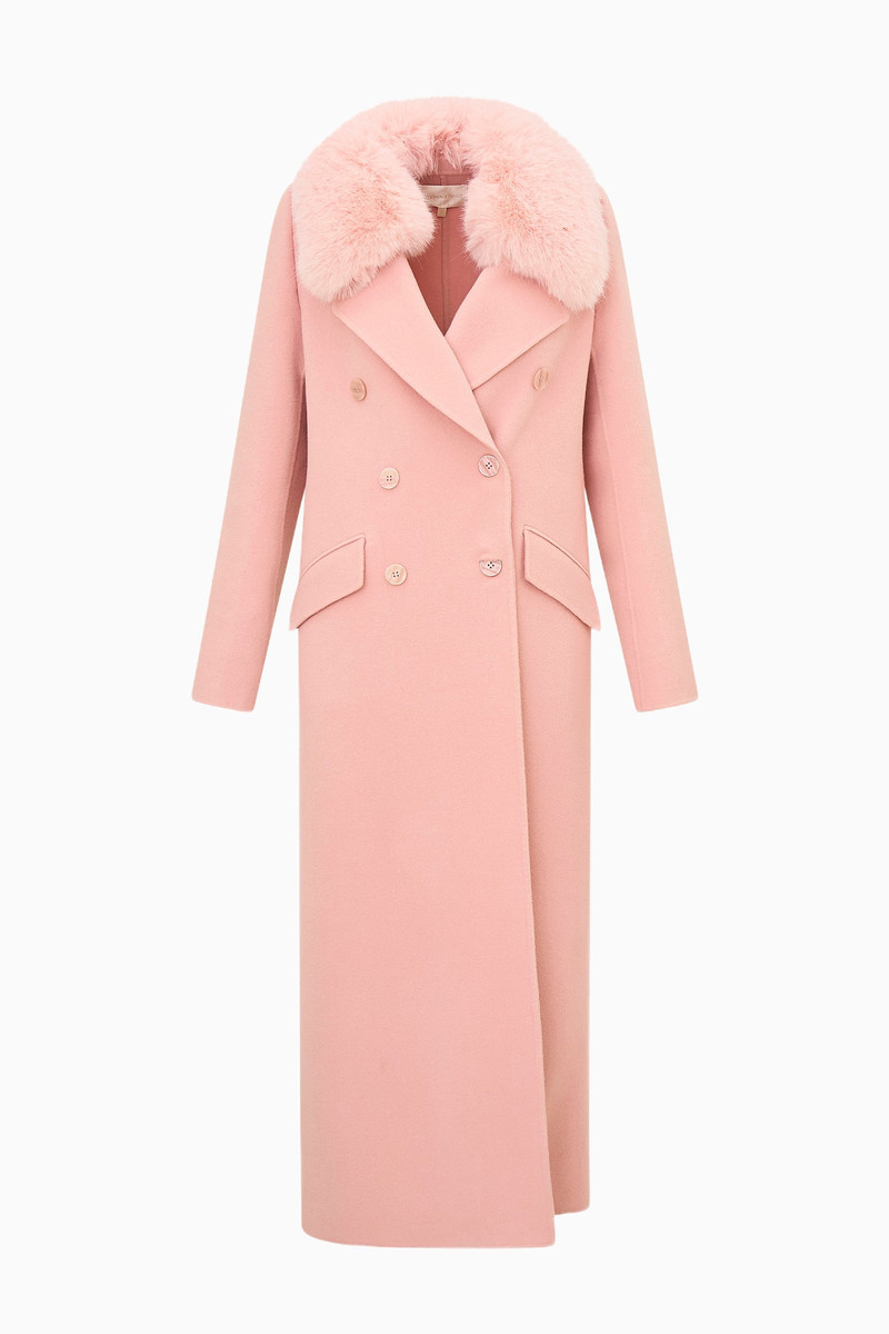 Char Faux Fur Collar Wool Coat 1