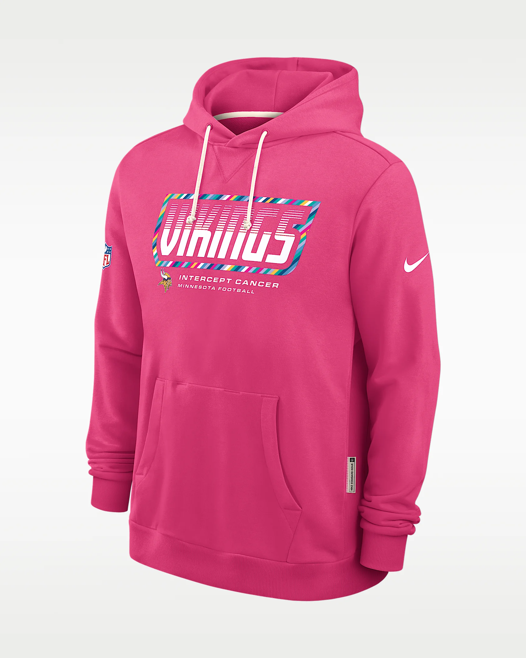 Minnesota Vikings Crucial Catch Sideline Standard Issue Men's Nike Dri-FIT NFL Pullover Hoodie - 1