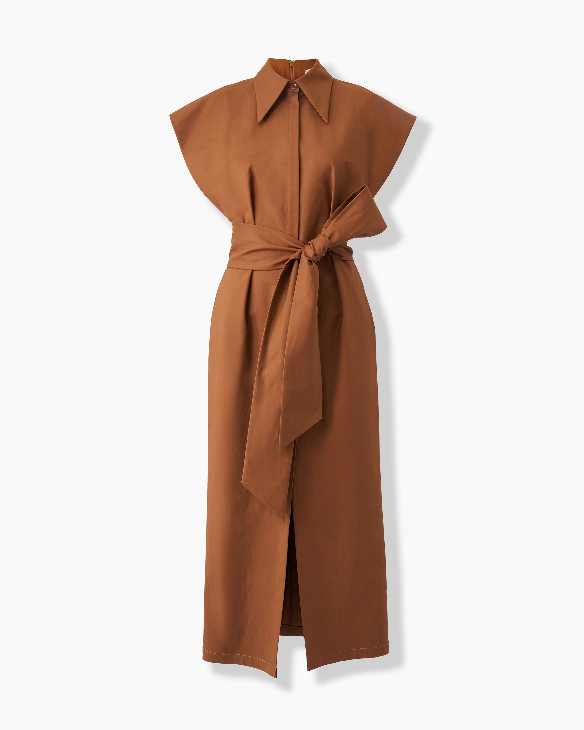 Cap-Sleeve Column Dress - 1
