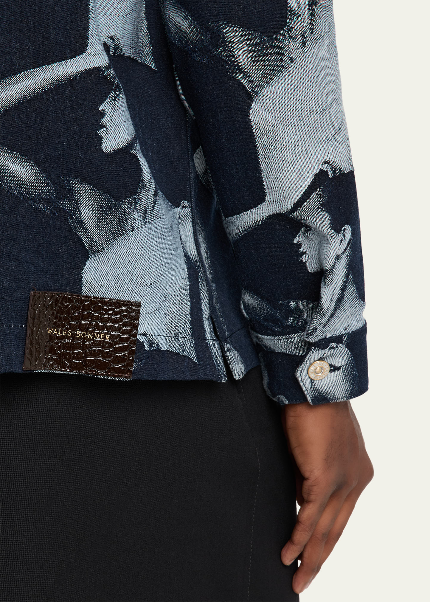 Men's The Jet Magazine-Print Full-Zip Denim Jacket - 5
