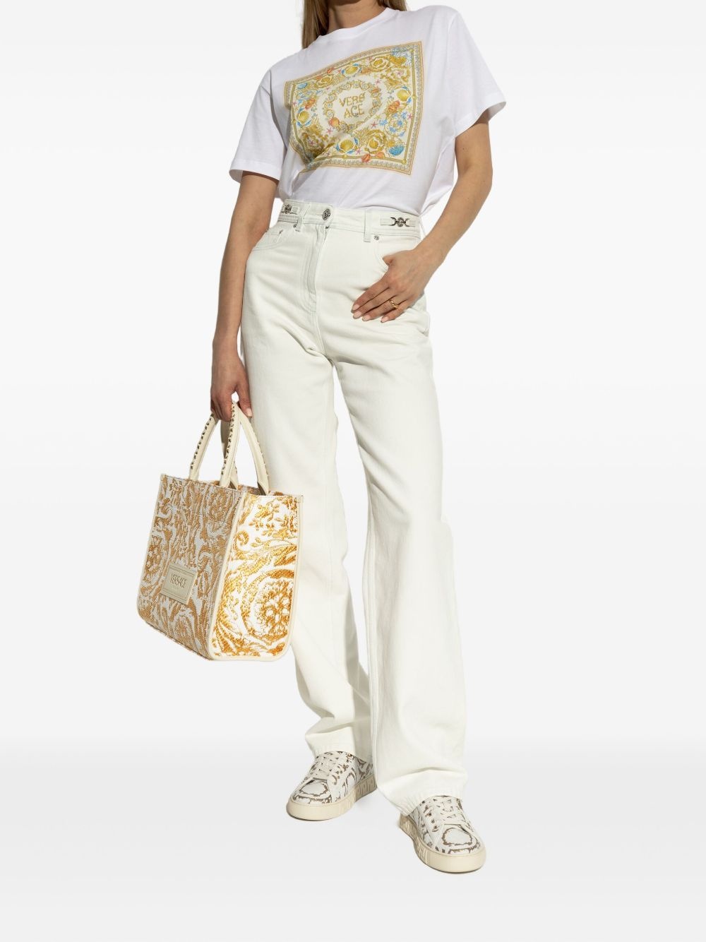 Barocco-jacquard sneakers - 5