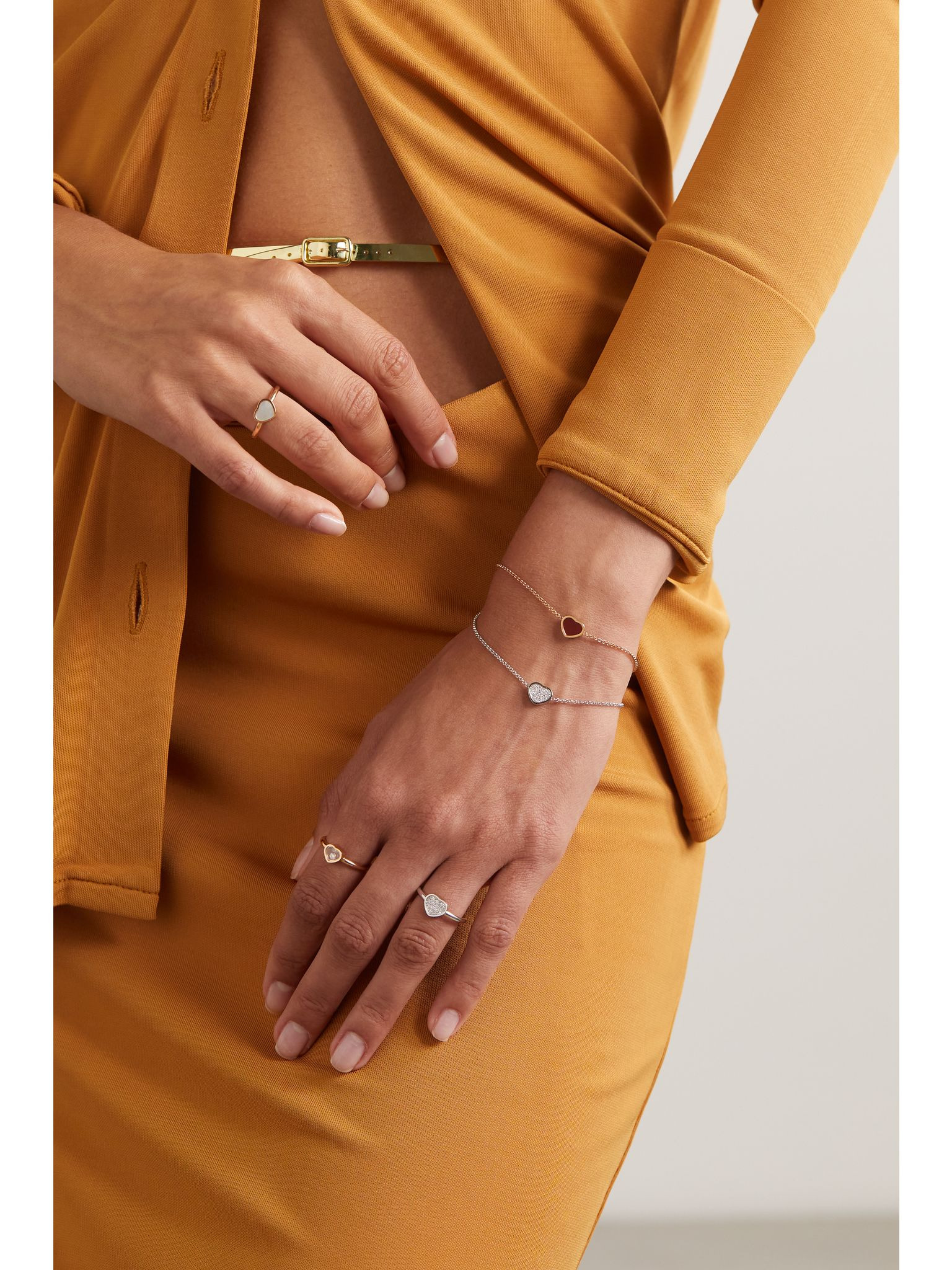 My Happy Hearts 18-karat rose gold mother-of-pearl ring Gold - 6