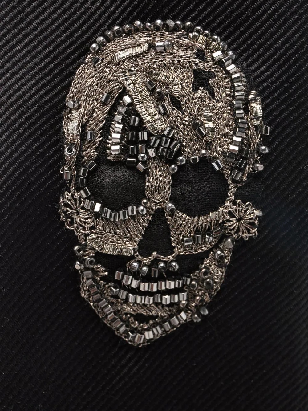 beaded-skull silk tie - 2