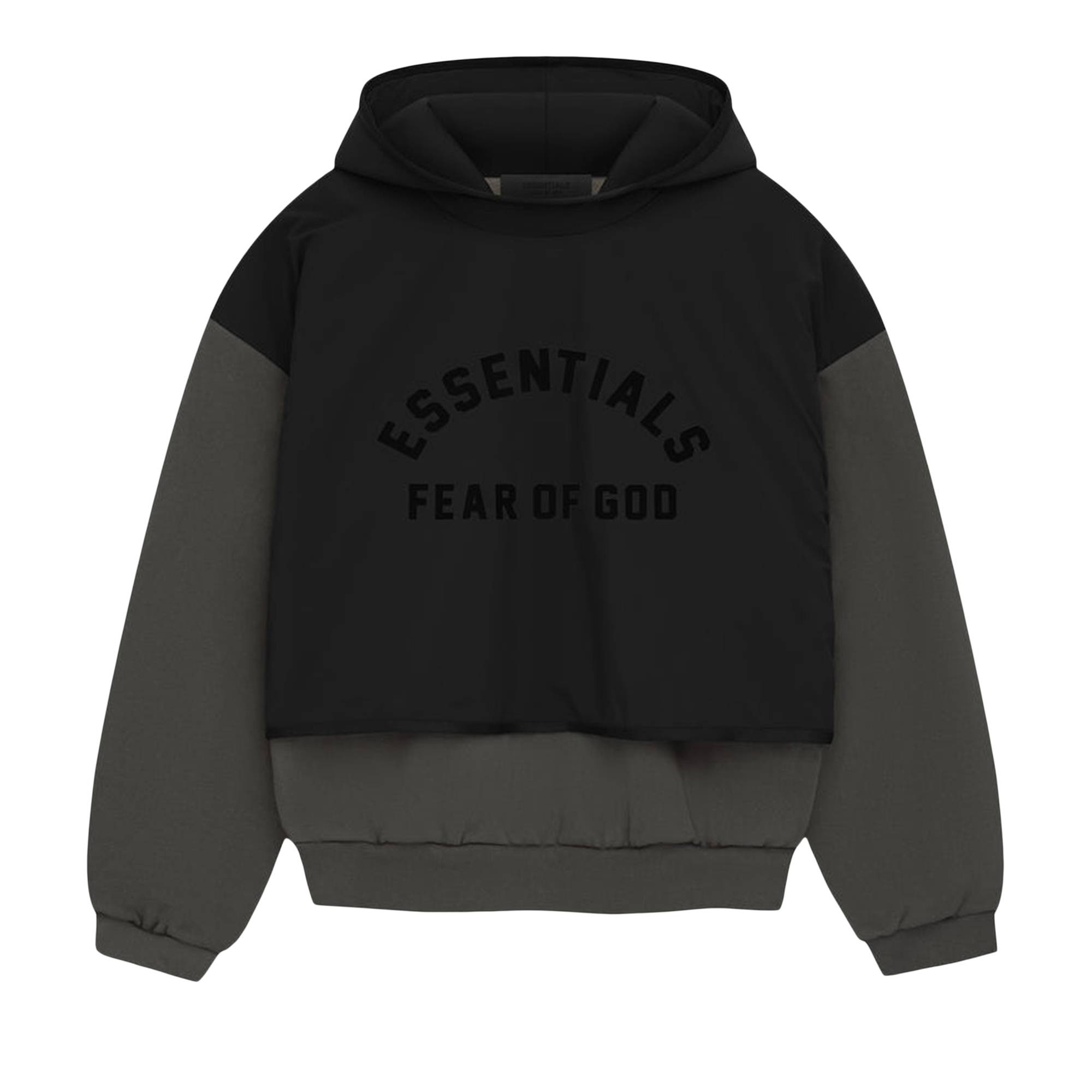 Fear of God Essentials Nylon Fleece Hooded Sweater 'Ink/Jet Black' - 1