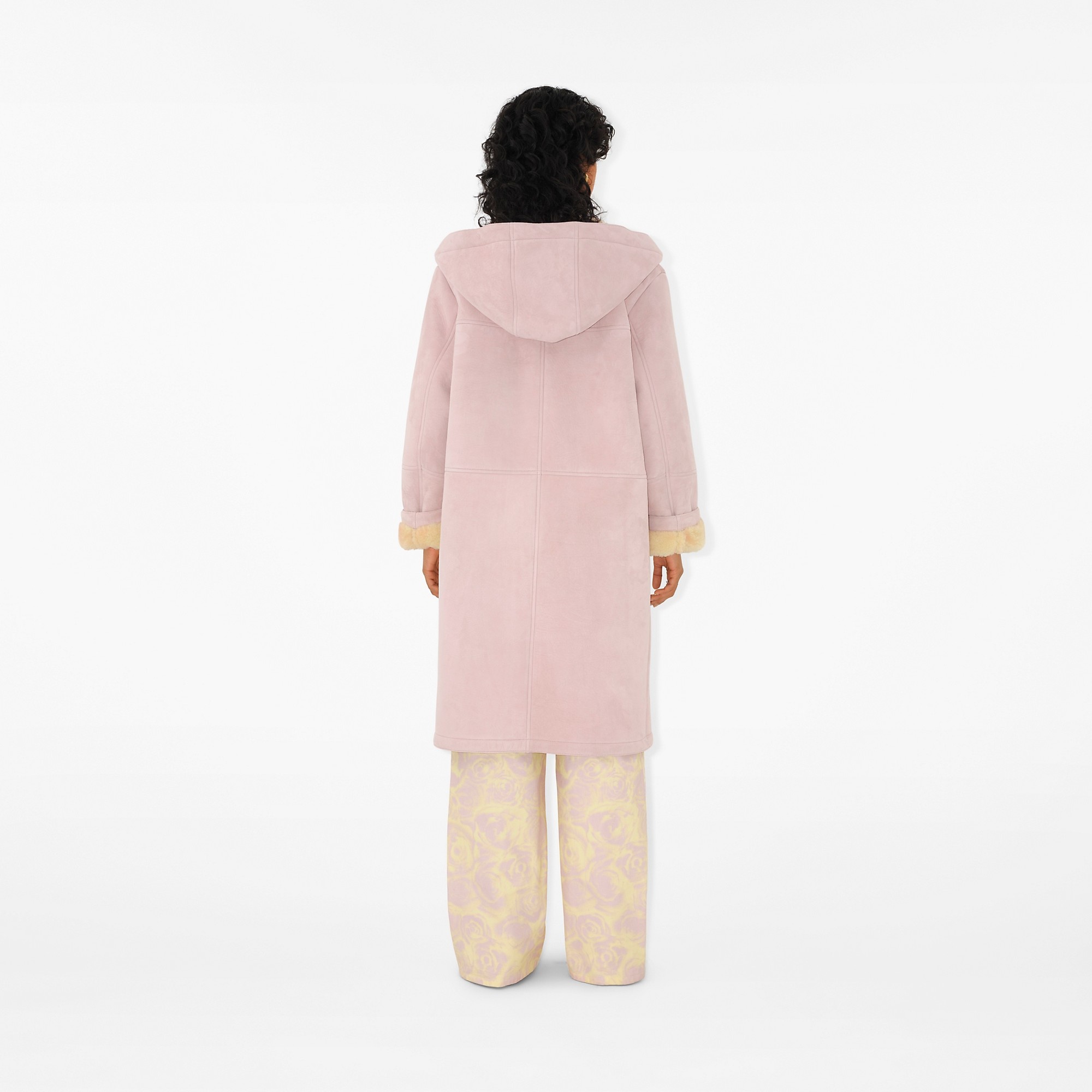 Suede and Shearling Coat - 4