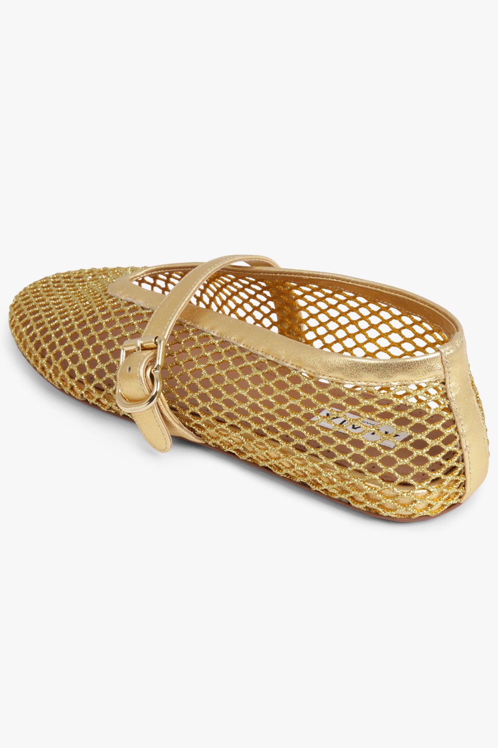 FISHNET MESH BALLET FLAT | GOLD - 3