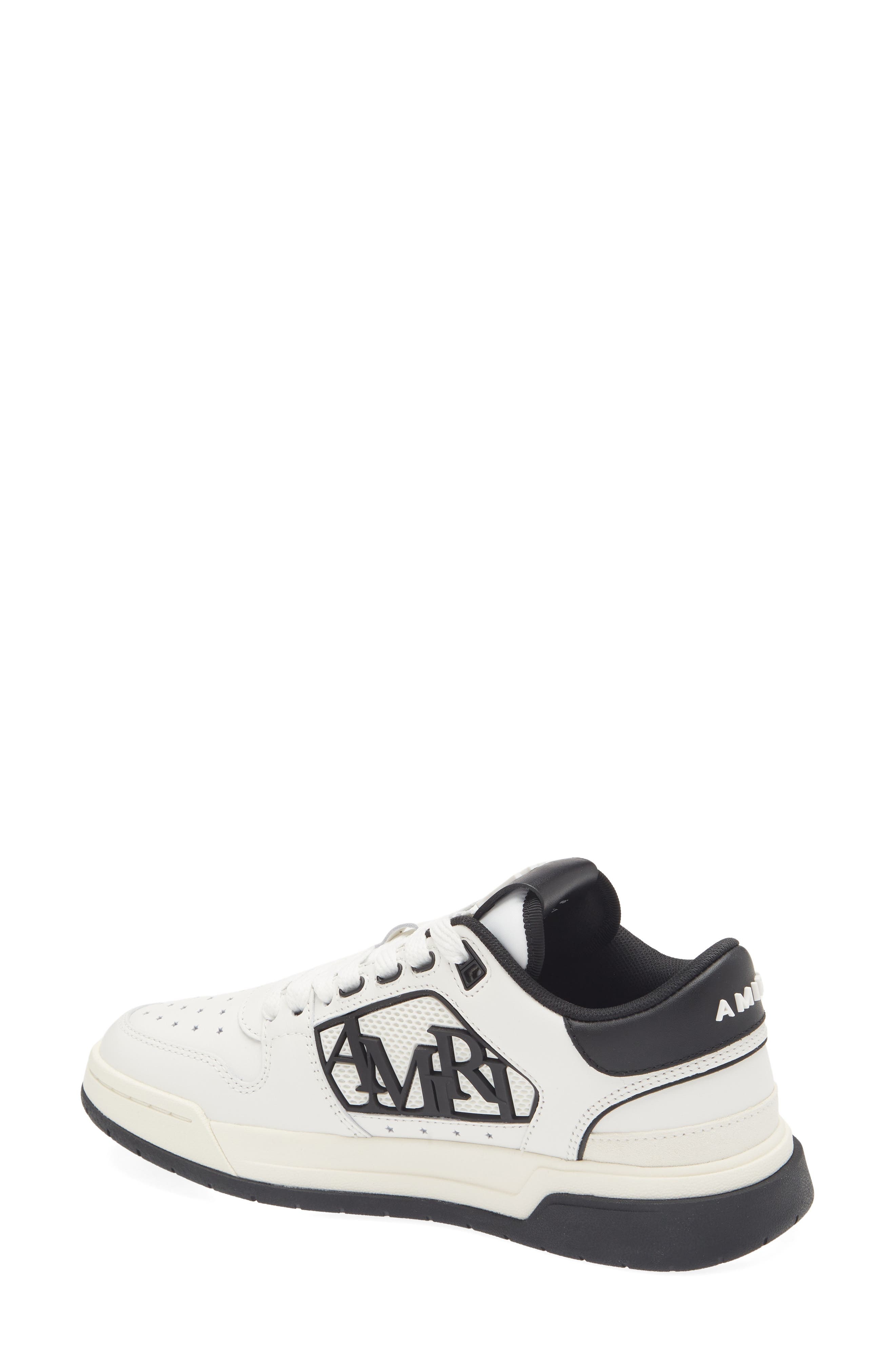 AMIRI Classic Logo Low Top Sneaker in White Black at Nordstrom - 2