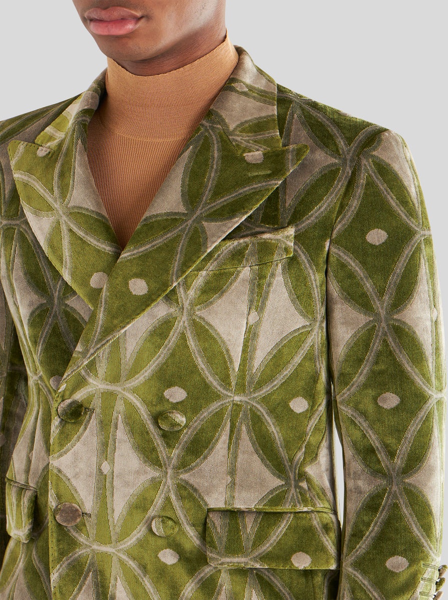 DOUBLE-BREASTED JACQUARD JACKET - 2