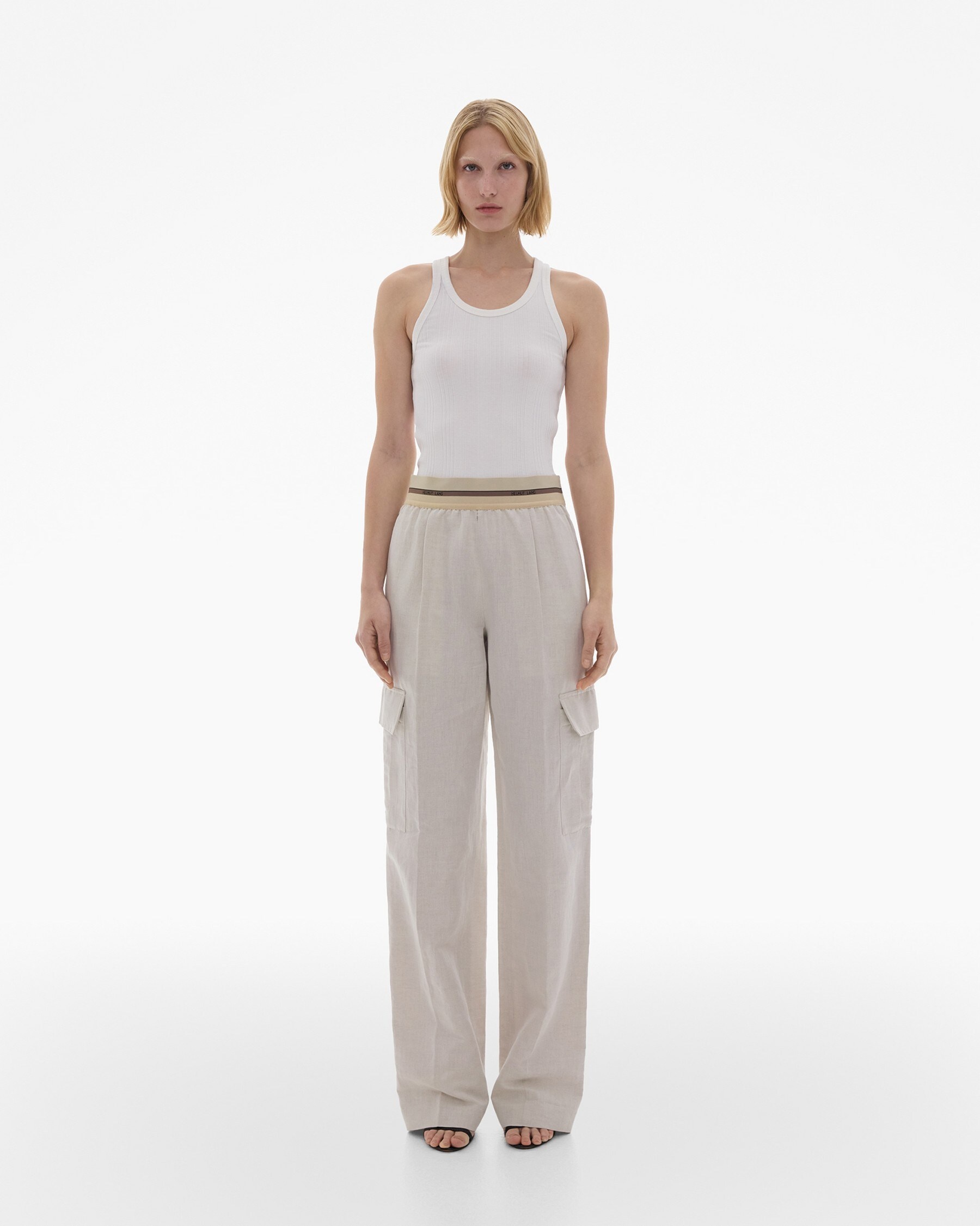 PULL-ON COTTON-LINEN CARGO PANT - 2