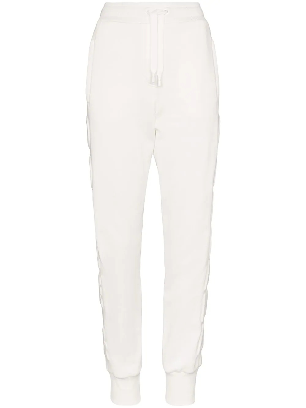 logo-embossed cotton track pants - 1