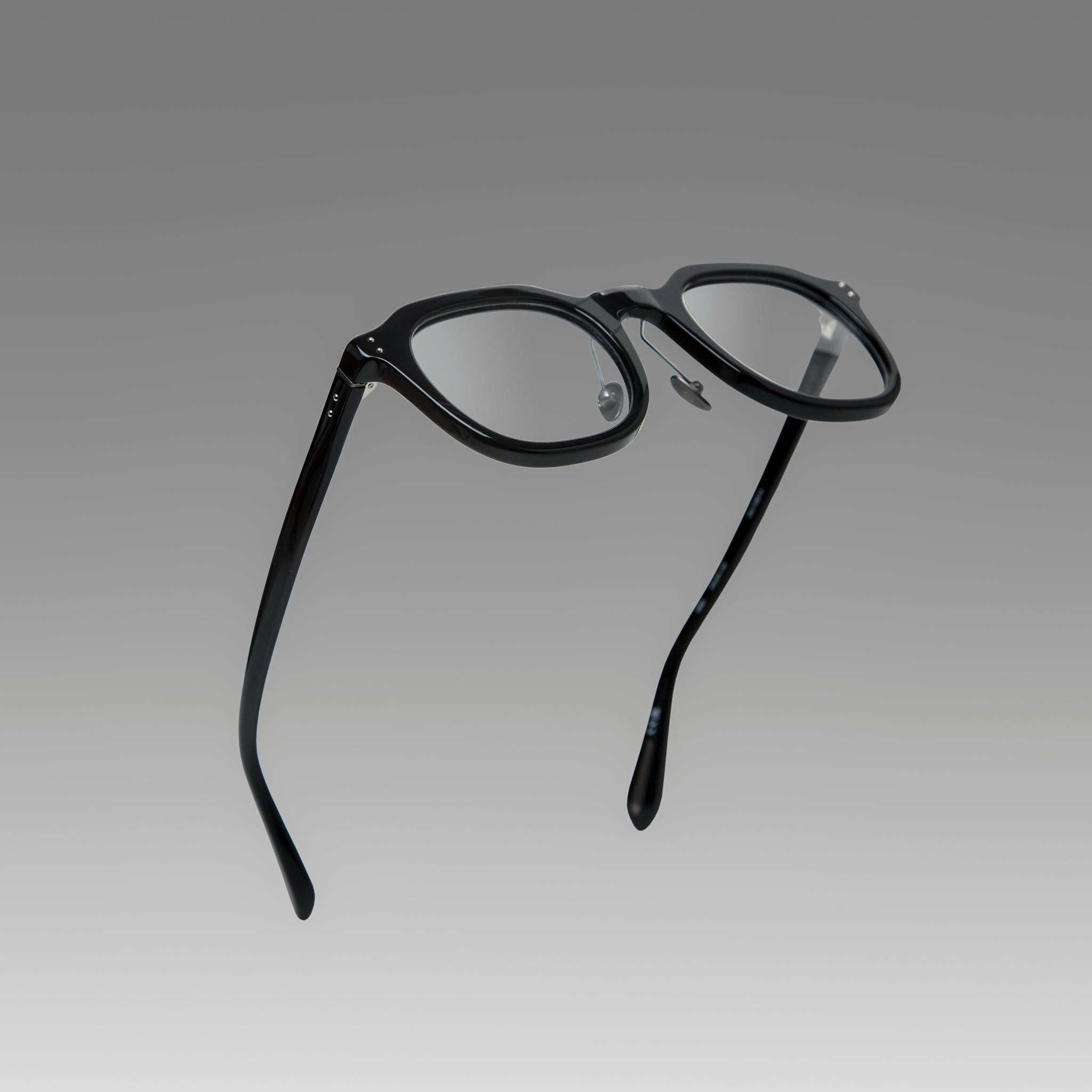 FLETCHER ANGULAR OPTICAL FRAME IN BLACK AND NICKEL - 3
