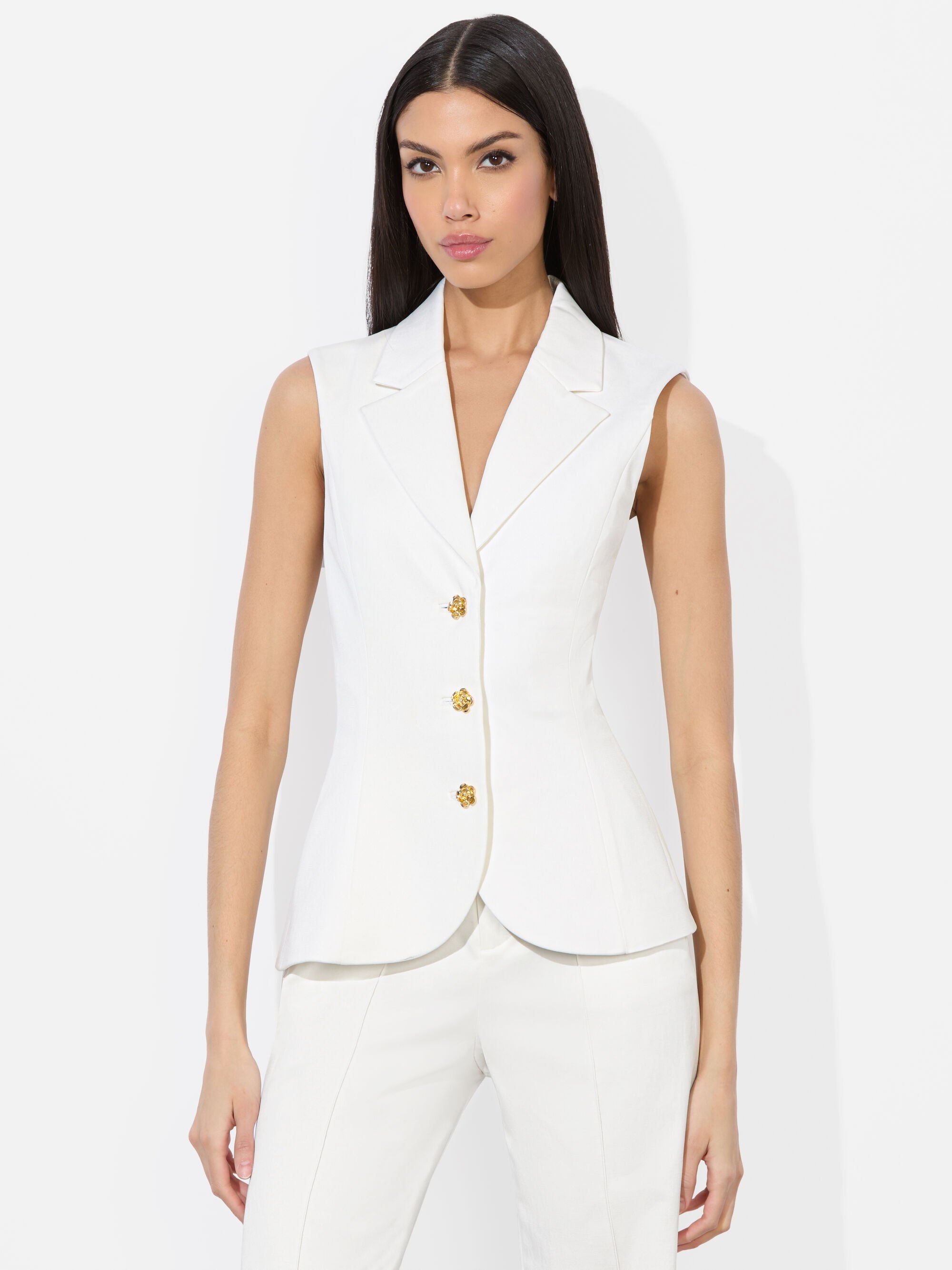 SAMMIE SCULPTED BLAZER VEST - 2