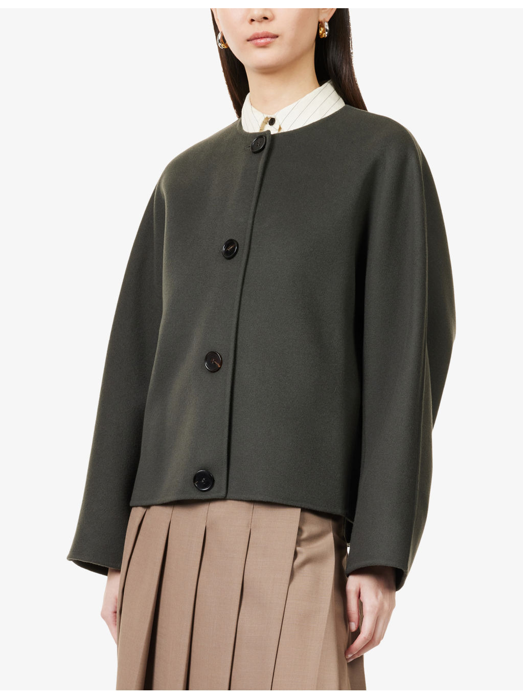 Kate Long-Sleeve Wool Jacket - 3