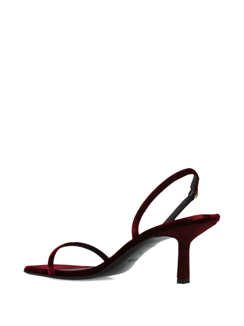 80mm velvet-textured heeled sandals 4