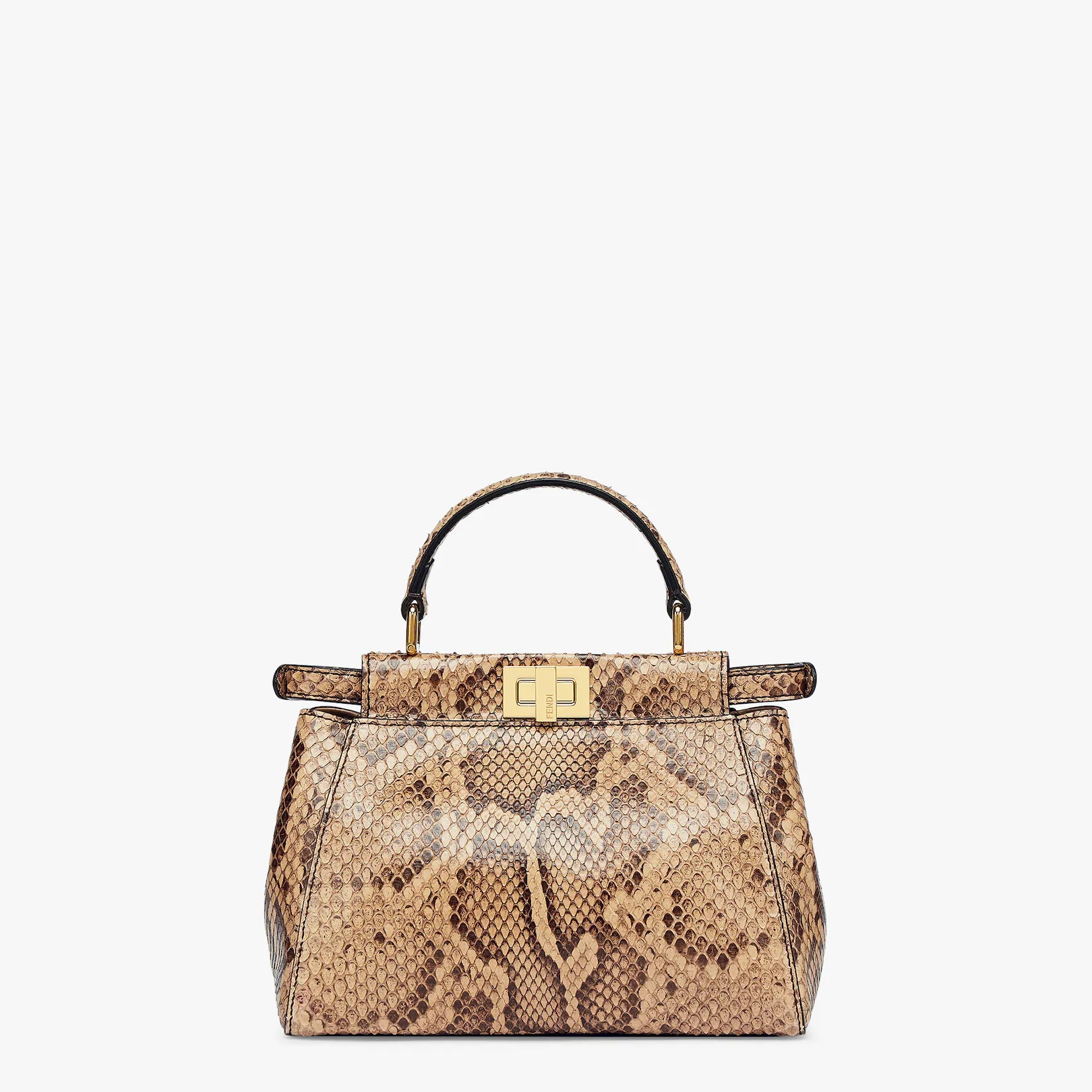 Beige python leather bag - 3