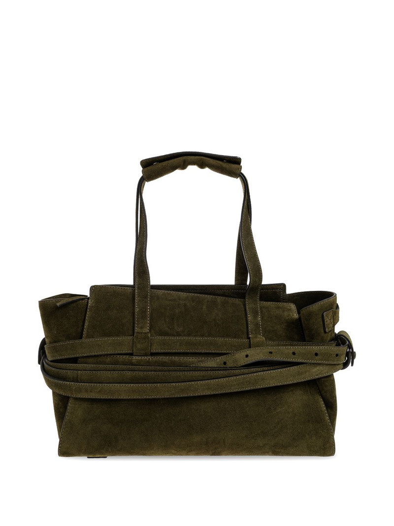 Tie Me suede leather tote bag 3
