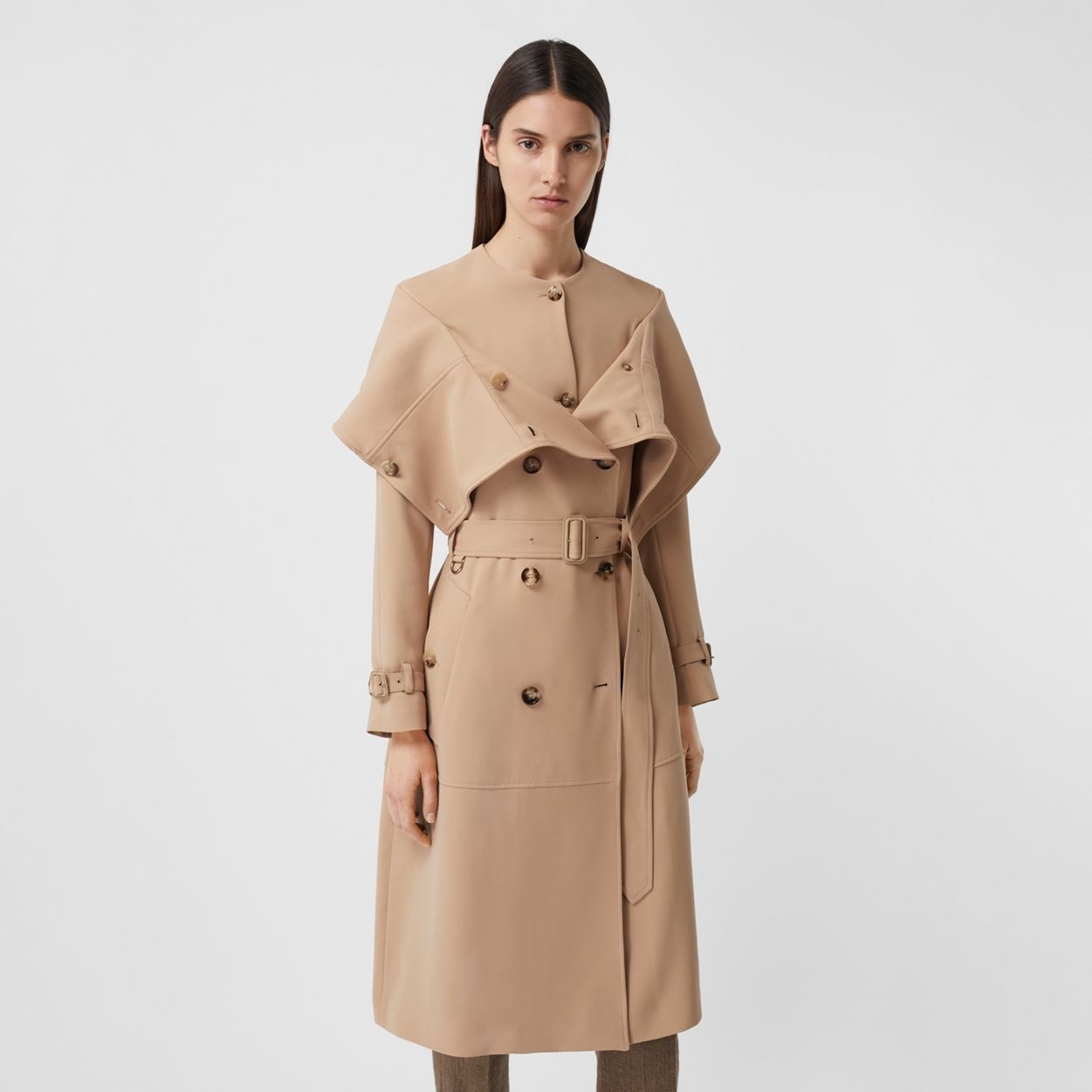 Silk Cady Reconstructed Trench Coat - 7