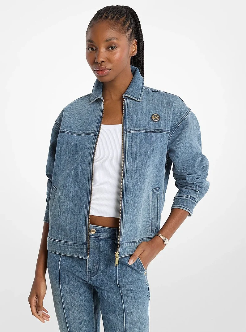 Denim Zip-Up Jacket - 1