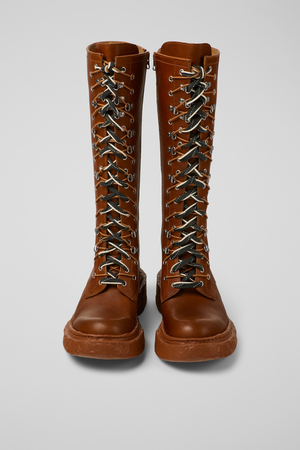 Brown Leather High Boots - 4