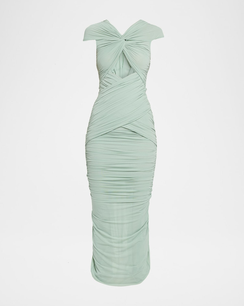 Nasha Cutout Ruched Bodycon Maxi Dress 1
