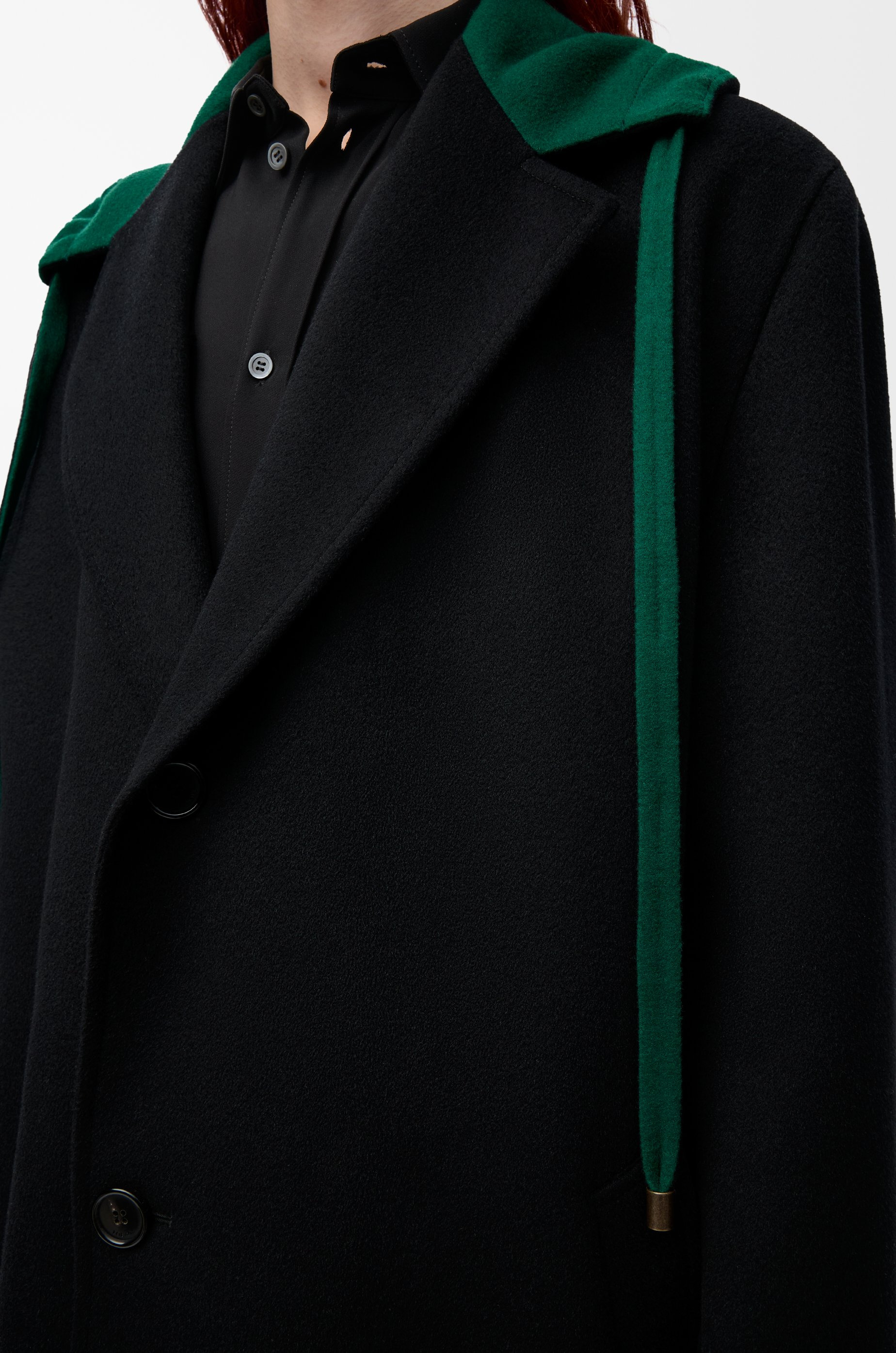 Hooded coat in wool and cashmere - 5