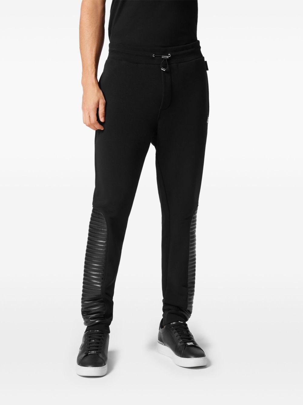 leather-inserts track pants - 3