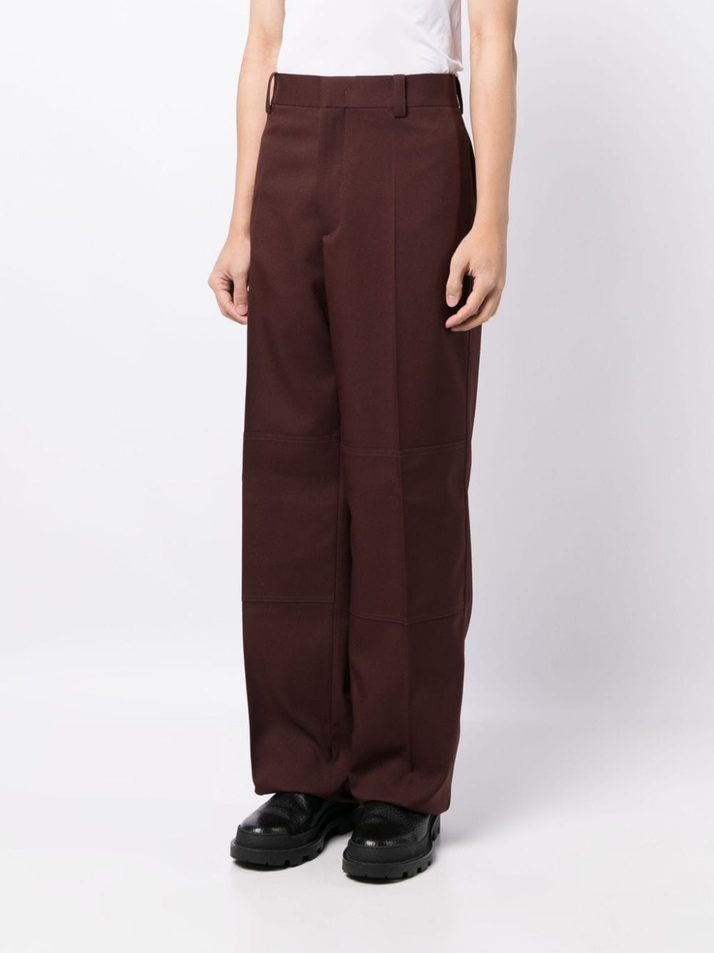 pressed-crease tailored trousers - 3
