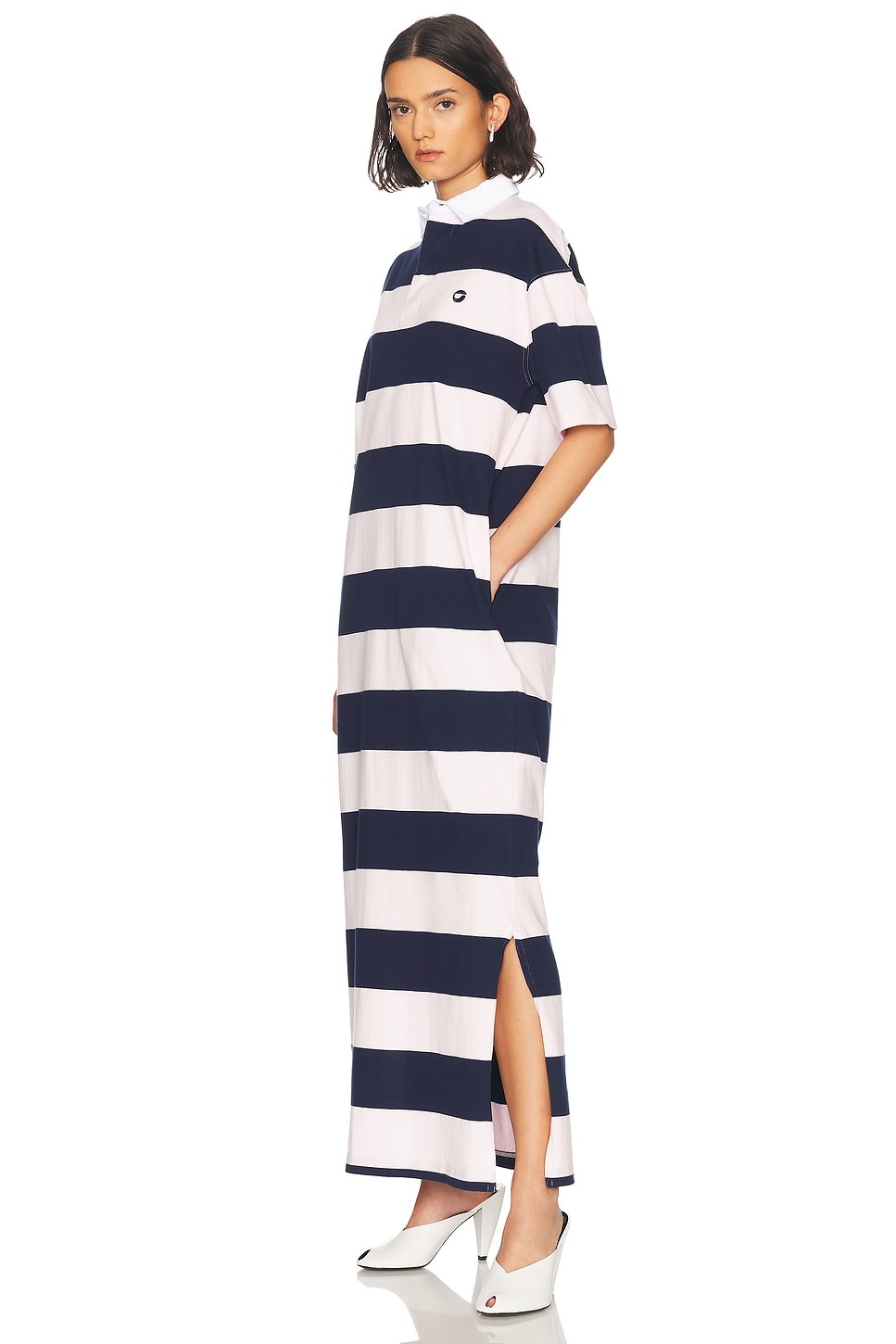 Striped Long Polo Dress - 2