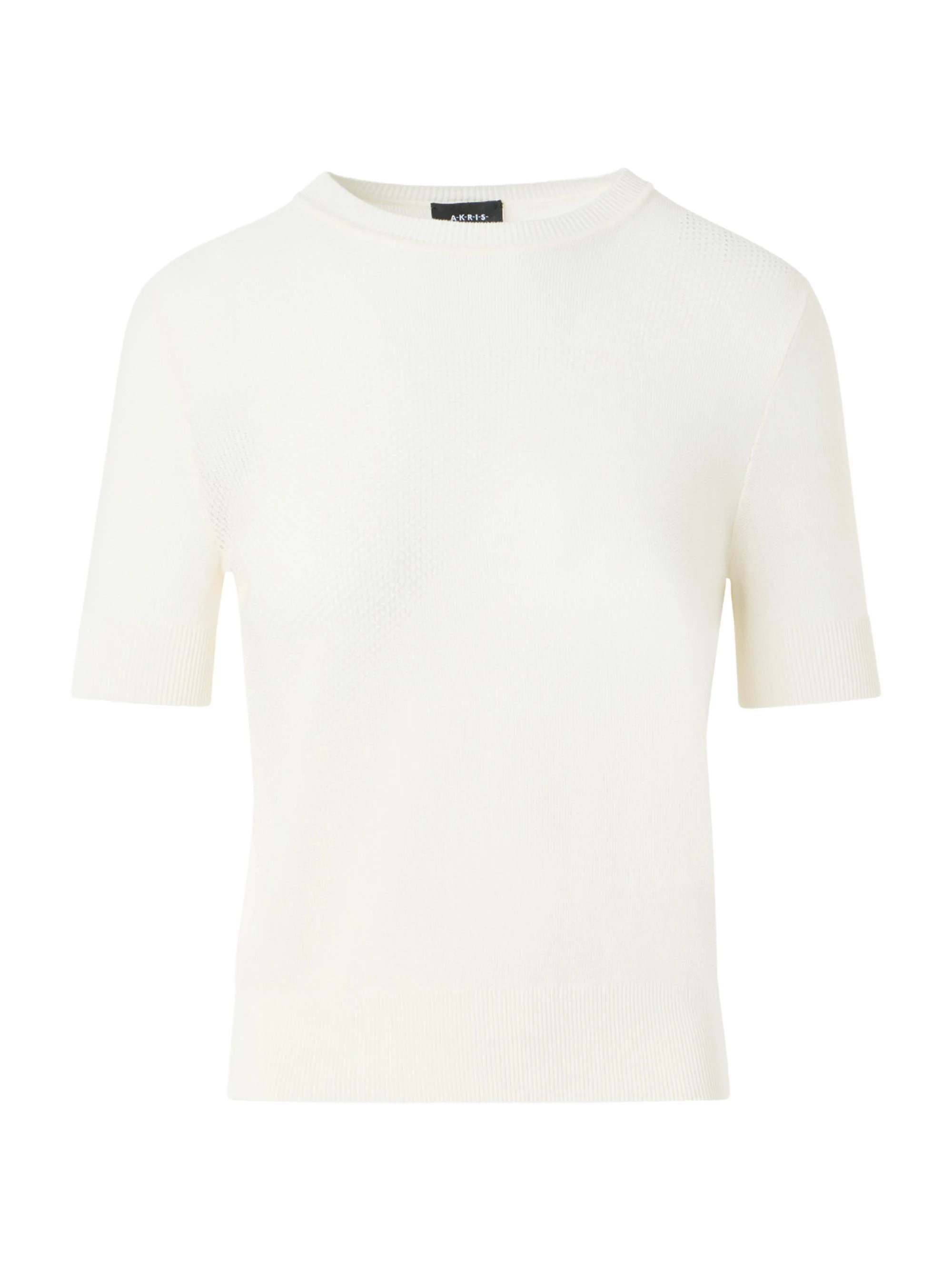 Women's Knit Silk-Cotton Top - Ecru - 1