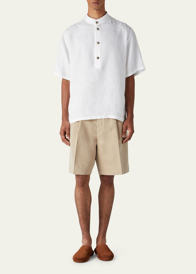 Loro Piana Men's Hakusan Linen Short-Sleeve Shirt outlook