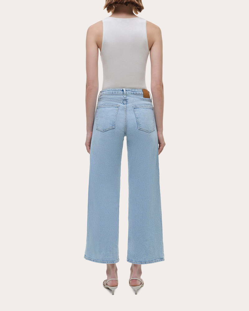 SIMKHAI Jude Cropped Wide-Leg Denim Jeans outlook