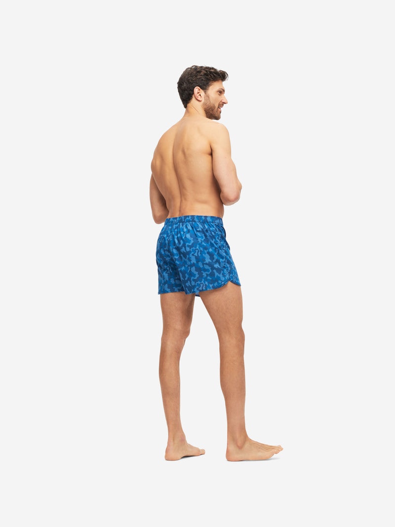 Men's Modern Fit Boxers Ledbury 55 Cotton Batiste Blue - 4