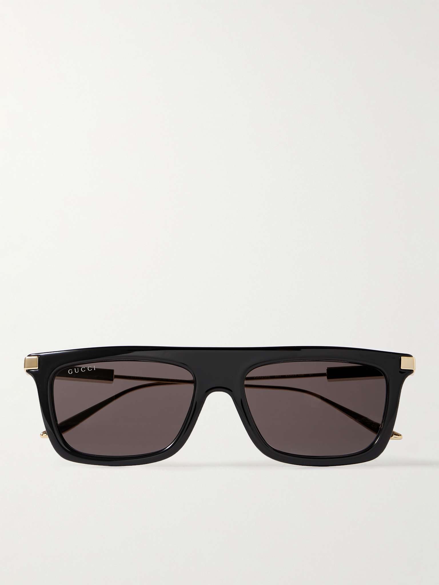 D-Frame Acetate and Gold-Tone Sunglasses - 1