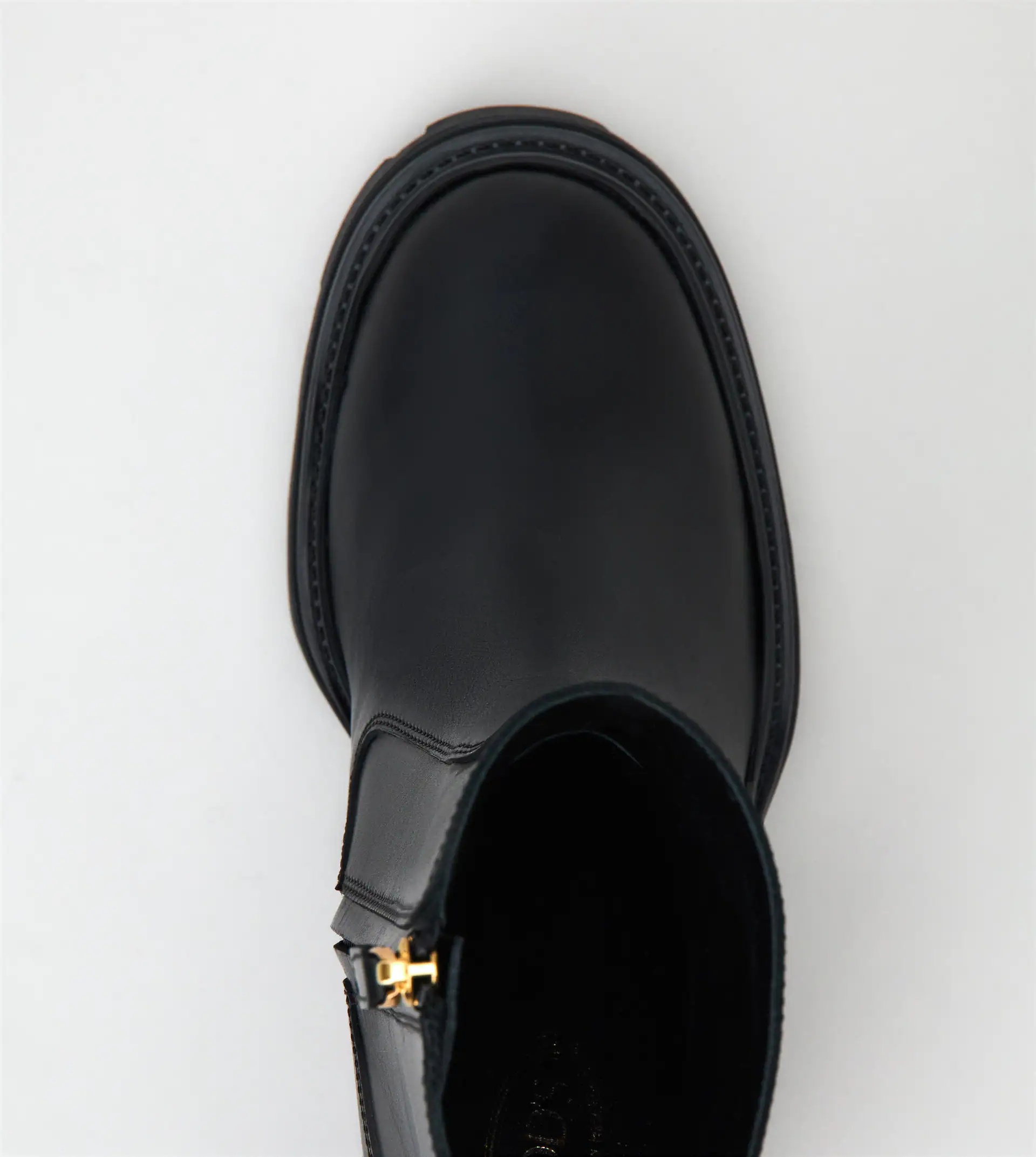 ANKLE BOOTS IN LEATHER - BLACK - 4