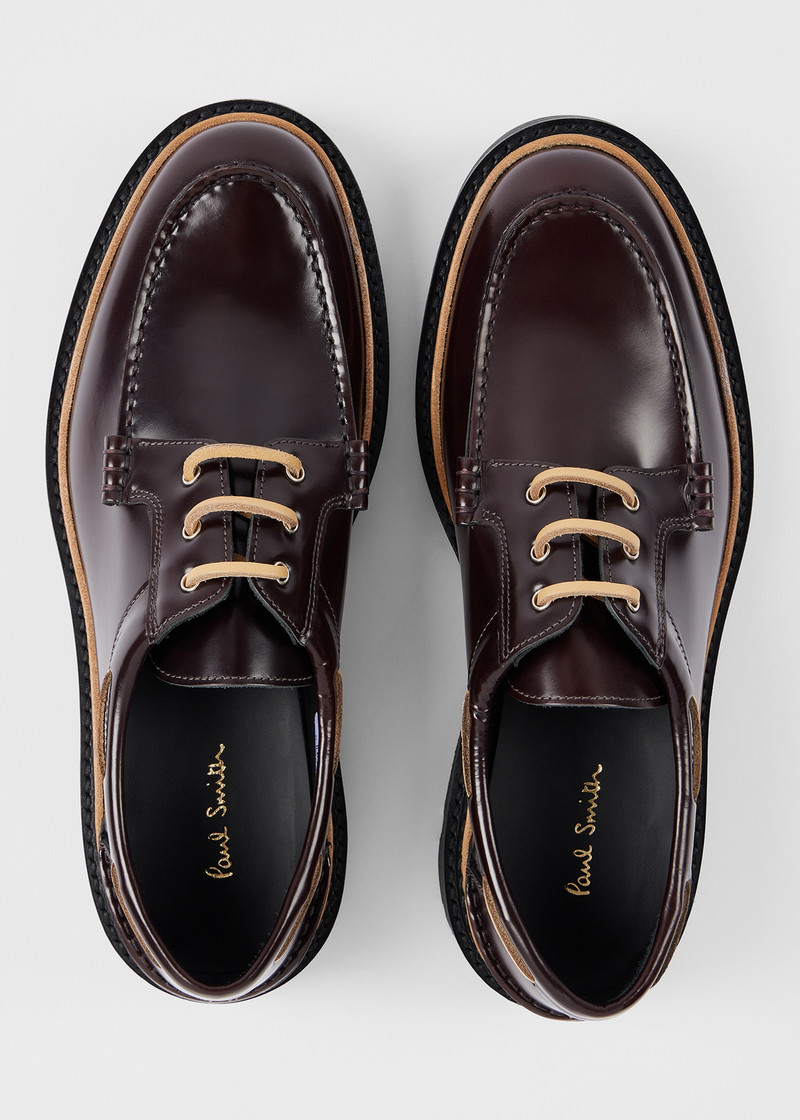 Bordeaux Leather 'Barca' Shoes 3