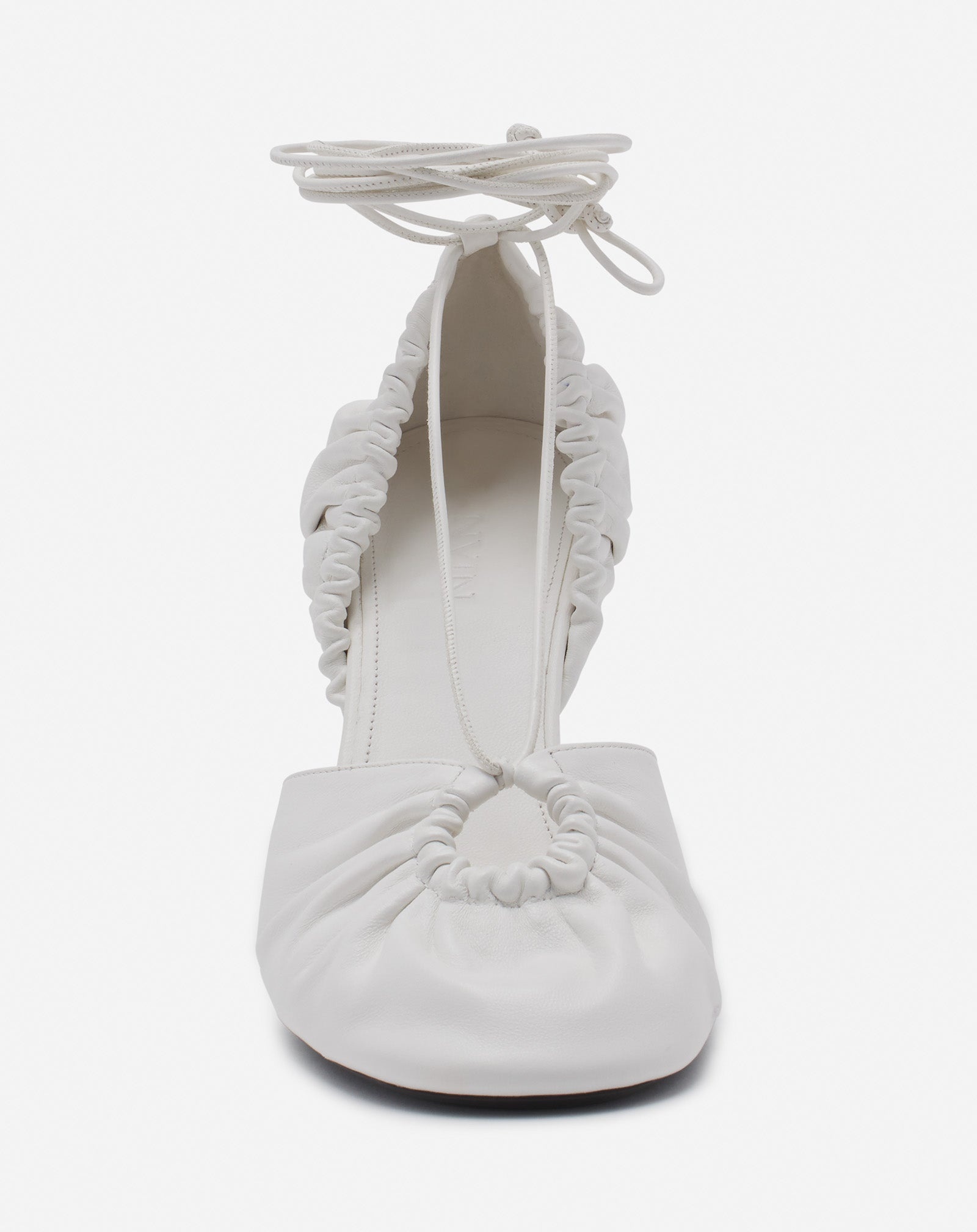MESURE LACE-UP LEATHER PUMPS - 7